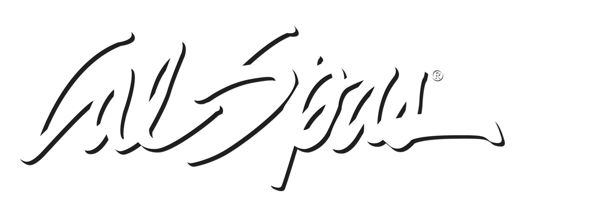 Calspas White logo hot tubs spas for sale Oceanside